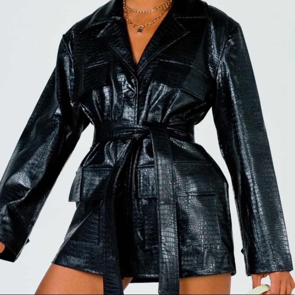 Black Leather Jacket Dress